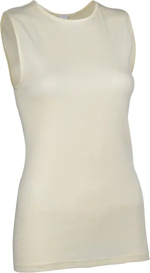 Rosette Womens Sleeveless Undershirt - Cotton  High Neck, Full shoulder design