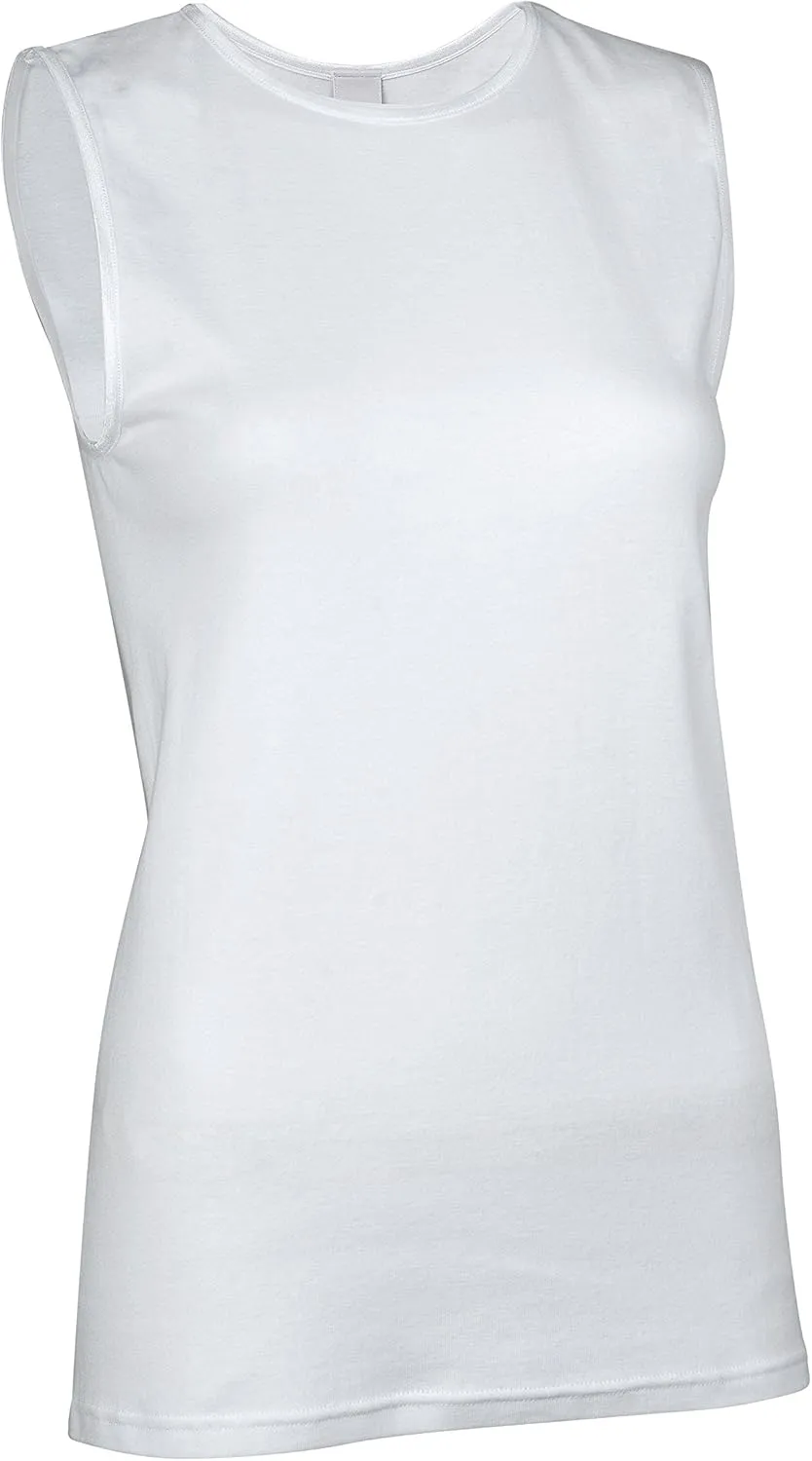 Rosette Womens Sleeveless Undershirt - Cotton  High Neck, Full shoulder design