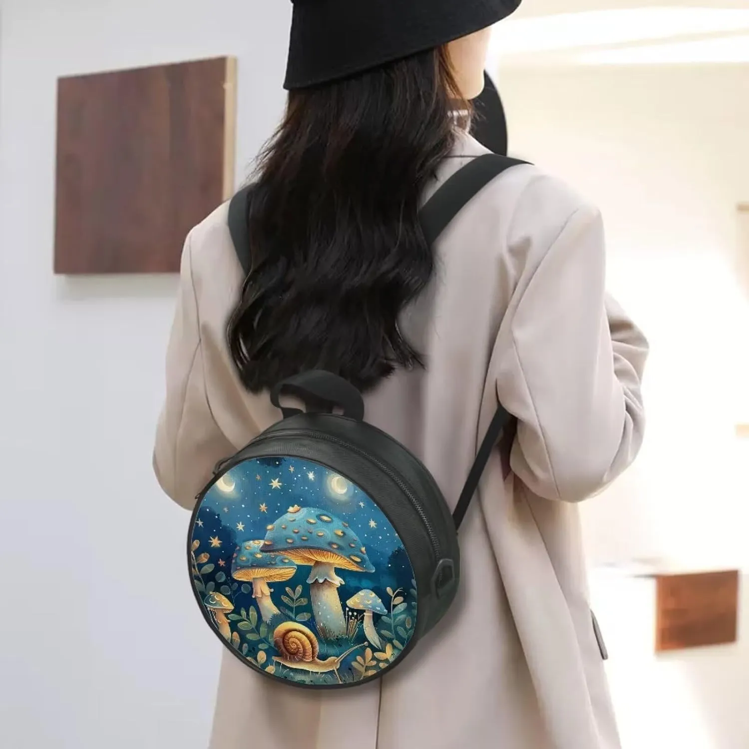 Round Crossbody Bag for Women Fashion Sling Bag for Teen Girls Messenger Bag Lightweight Phone Bag