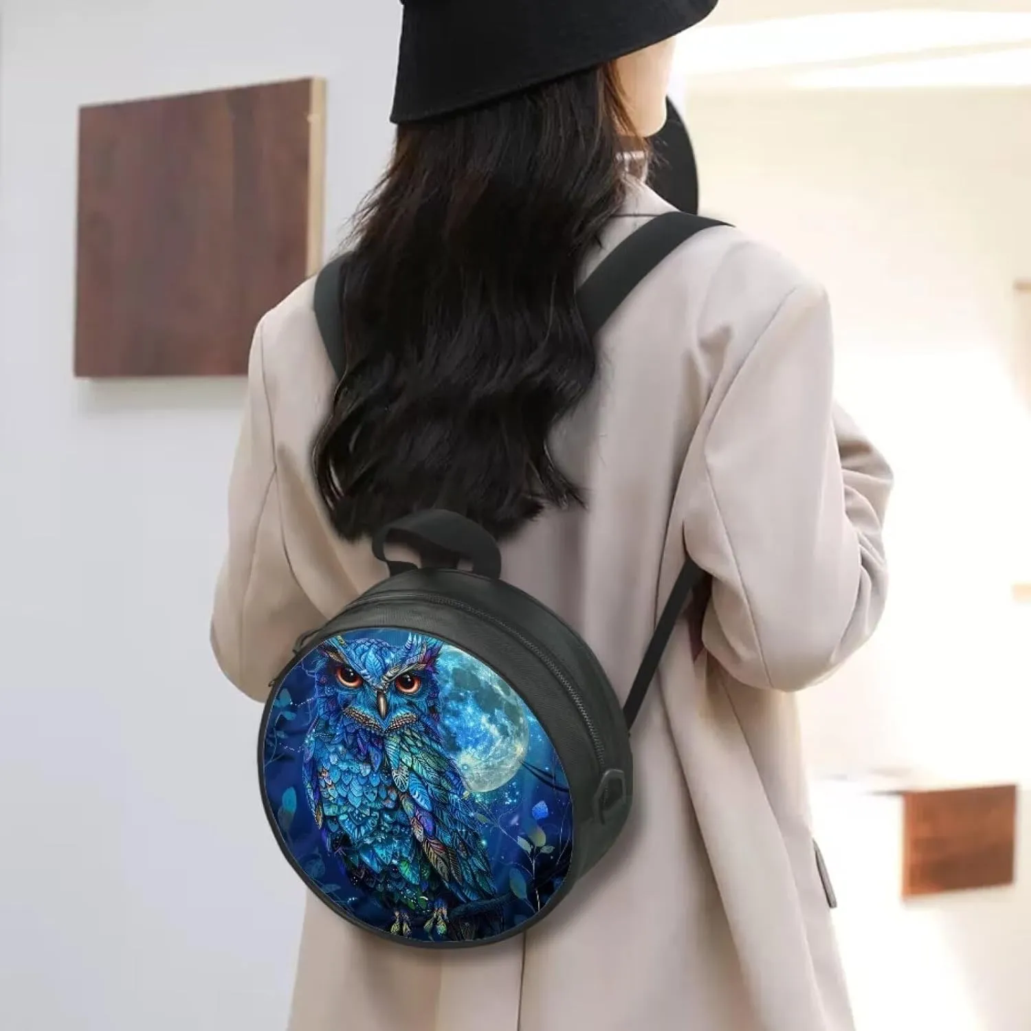 Round Crossbody Bag for Women Fashion Sling Bag for Teen Girls Messenger Bag Lightweight Phone Bag