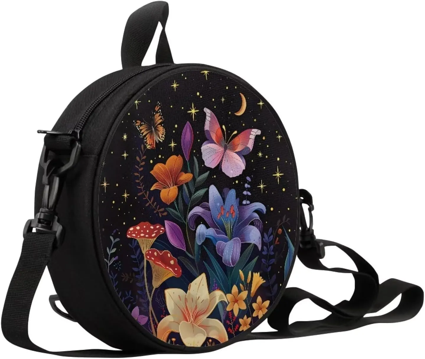 Round Crossbody Bag for Women Fashion Sling Bag for Teen Girls Messenger Bag Lightweight Phone Bag