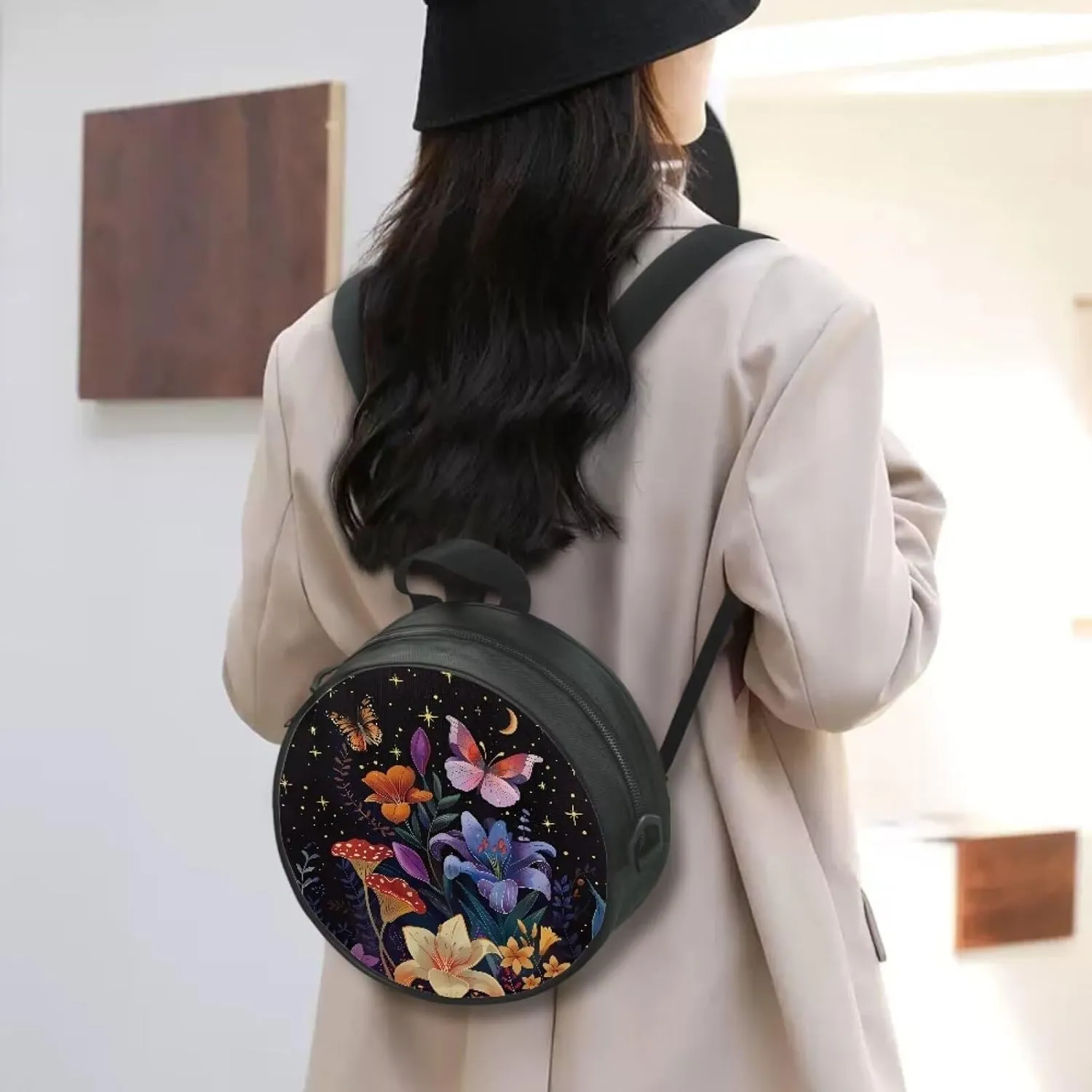 Round Crossbody Bag for Women Fashion Sling Bag for Teen Girls Messenger Bag Lightweight Phone Bag