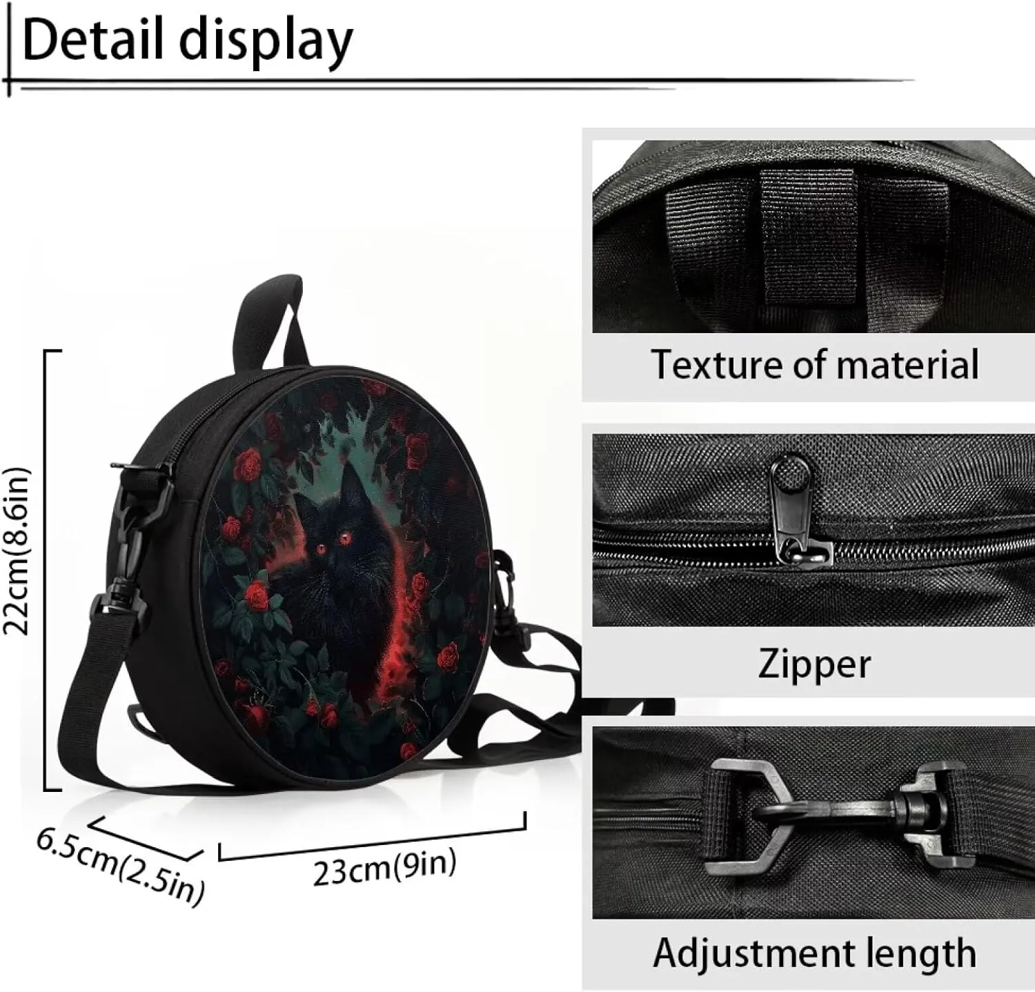 Round Crossbody Bag for Women Fashion Sling Bag for Teen Girls Messenger Bag Lightweight Phone Bag