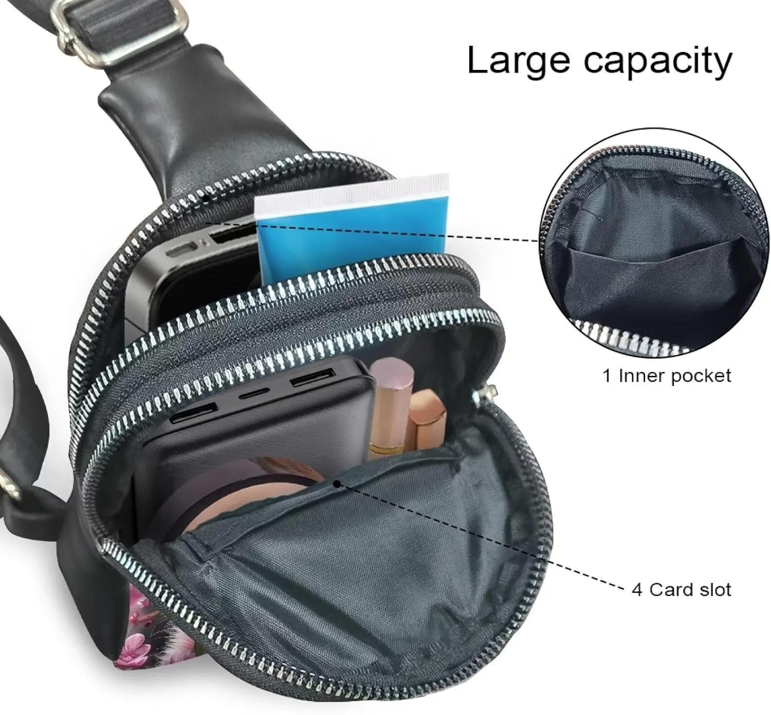 Sling Backpack for Women Crossbody Bags Backpack Casual Shoulder Daypack Chest Bag for Travel Hiking