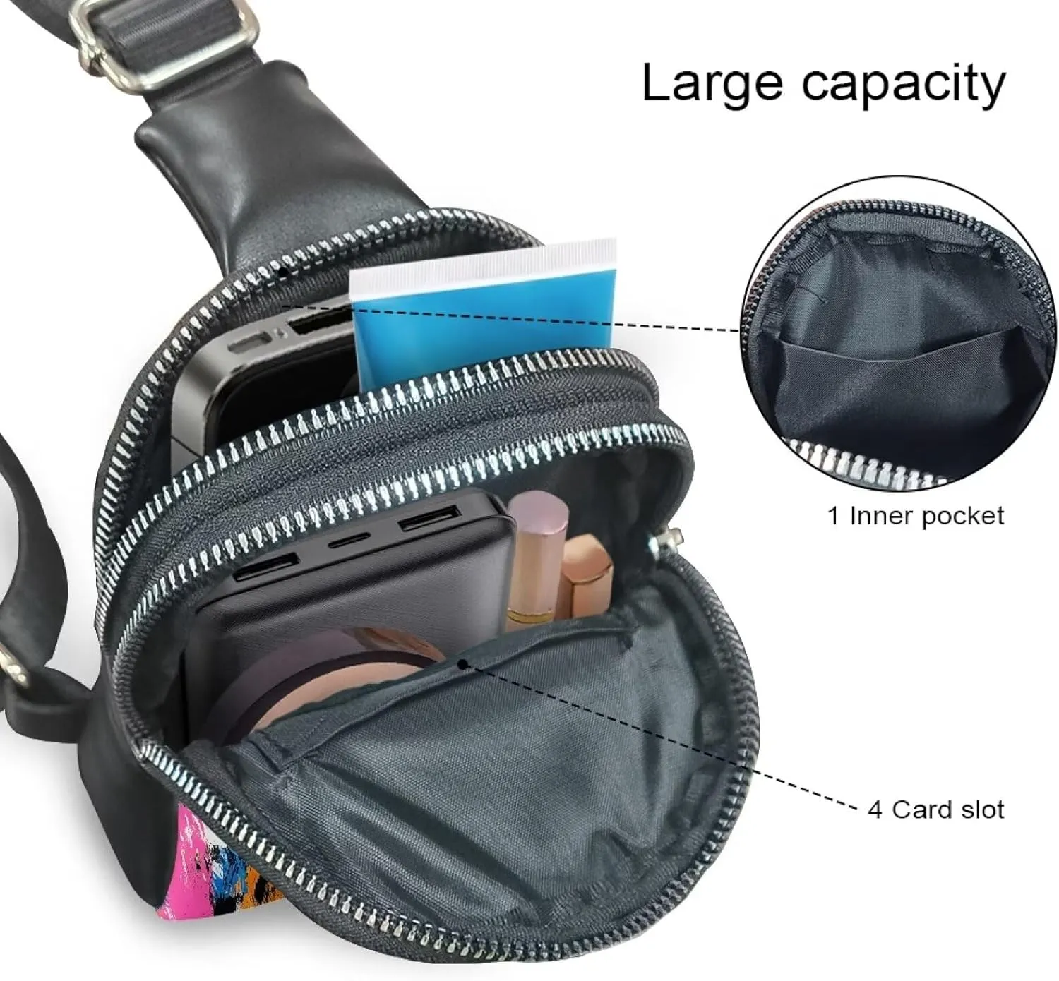Sling Backpack for Women Crossbody Bags Backpack Casual Shoulder Daypack Chest Bag for Travel Hiking