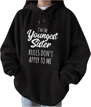 SMIDOW recent orders placed by me on amazon Women's Yes I'm Cold Me 24:7 Oversized Y2K Hoodies Fleece Pullover Tops Funny Letter Print Hip Hop Sweatshirt blanket hoodie Black 2X