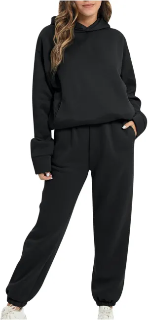 SMIDOW Sweatshirt Sets for Women Hoodie Sweatshirt Matching Sweatpants Lounge Set Fashion Loungewear Y2K Clothes