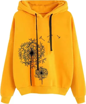 SMIDOW Women's Casual Hooded Sweatshirts 2023 Fall Fashion Clothes Fleece Fall Teen Girl Y2K Hoodies Pullover Tops