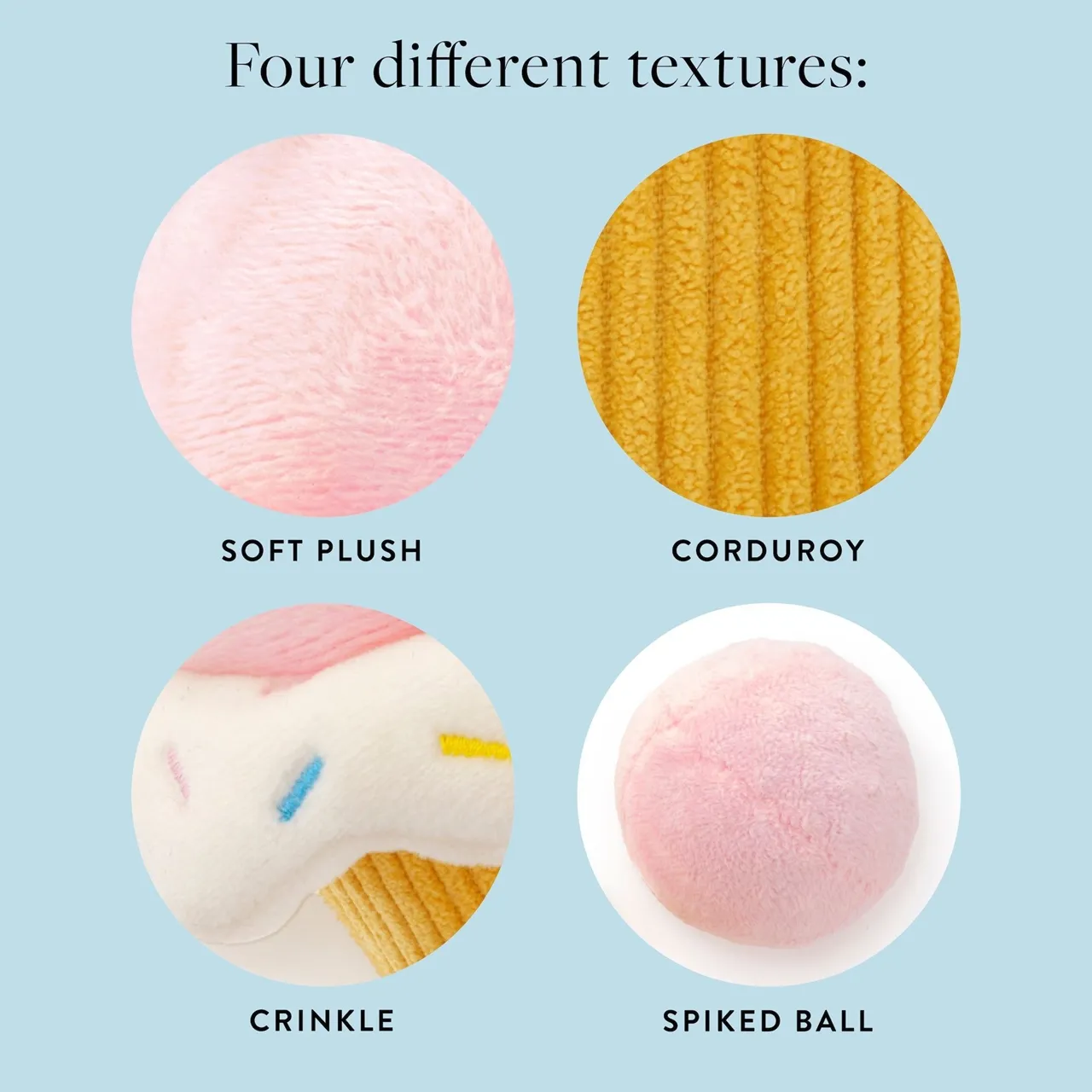 Squeaky Plush Interactive Snuffle Dog toys, Cupcake