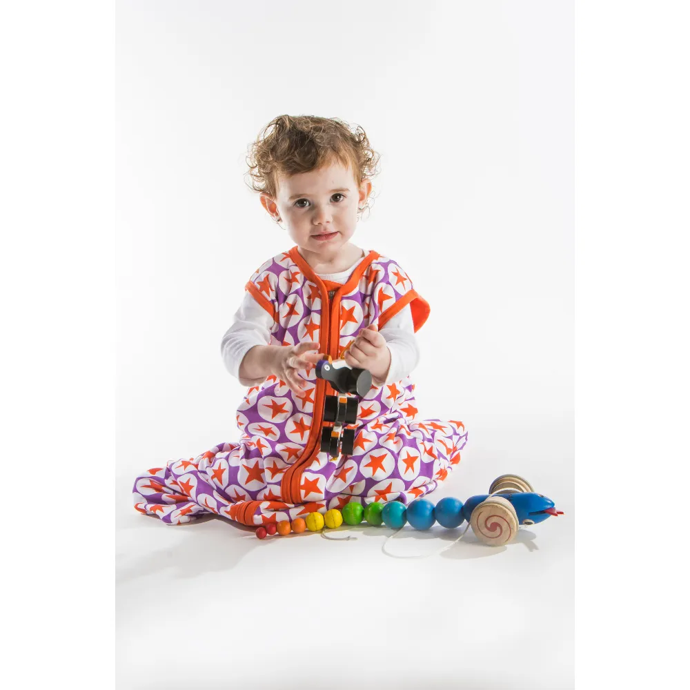 Standard Sleep Bag | Purple/Orange Stars