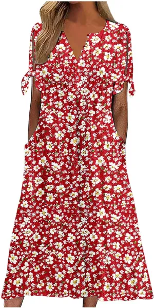 Summer Dresses for Women 2025 Plus Size Wedding Guest Maxi Dress Beach Vacation Sundress Short Sleeve Eyelet Dresses