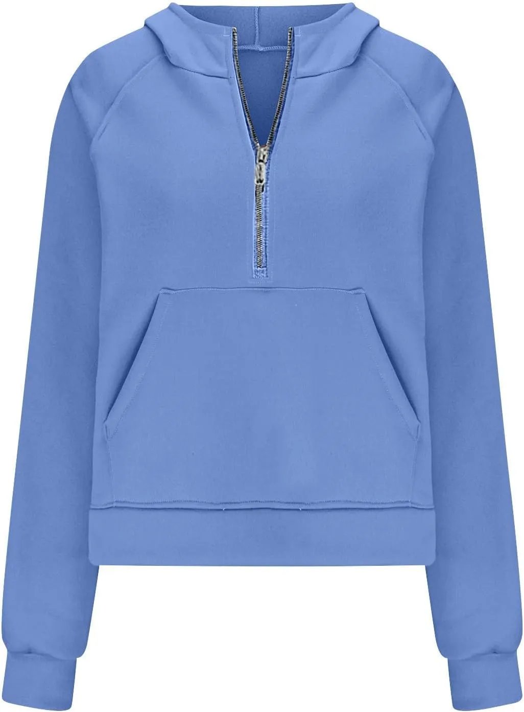 Sweatshirts for Women Half Zip Cropped Pullover 1/4 Zip Hooded Sweatshirts 2023 Fall Clothes Available in Plus Size