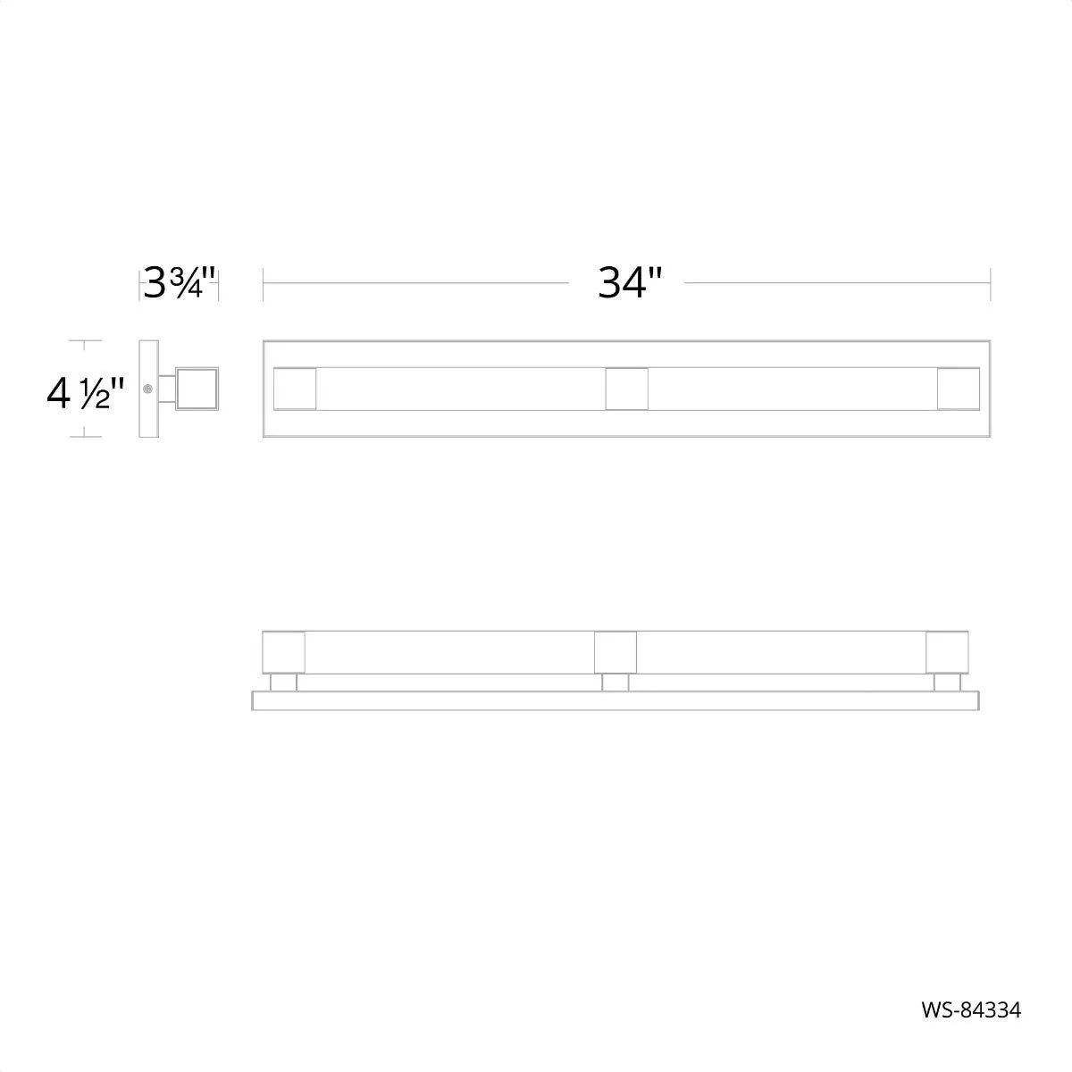 Terra 34 in. LED Bath Bar Brass finish