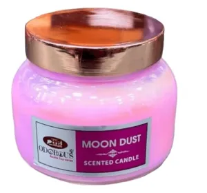 The Decor Affair 1 Pcs Handcrafted Glass Tealight Candle with Moon Dust Fragrance, Illuminating Your Space with Celestial Tranquility and Serene Ambiance
