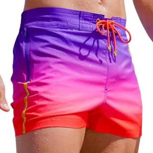 Tucann Men's Trunks 3" Compression Liner Quick Dry Zipper Pocket Chlorine Resistan 4 Way Stretch Faded Swim Shorts for Men