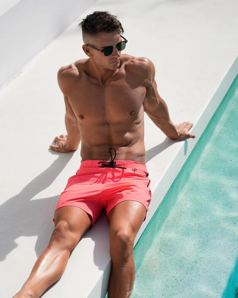 Tucann Men's Trunks 5" Compression Liner Quick Dry Zipper Pocket Chlorine Resistan 4 Way Stretch Solid Swim Shorts for Men