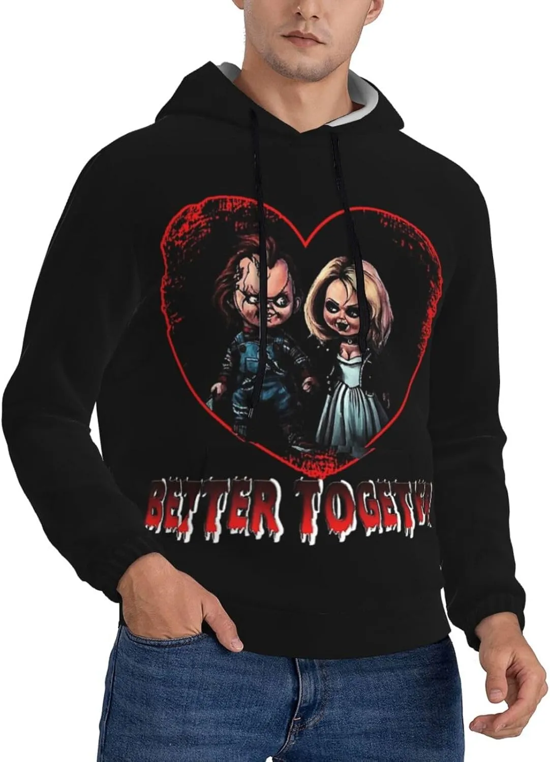 Unisex Chu-Ck Pullover Hoodie 3d Print Graphic Hoodies With Front Pocket Novelty Hoodie Sweatshirt For Men Women