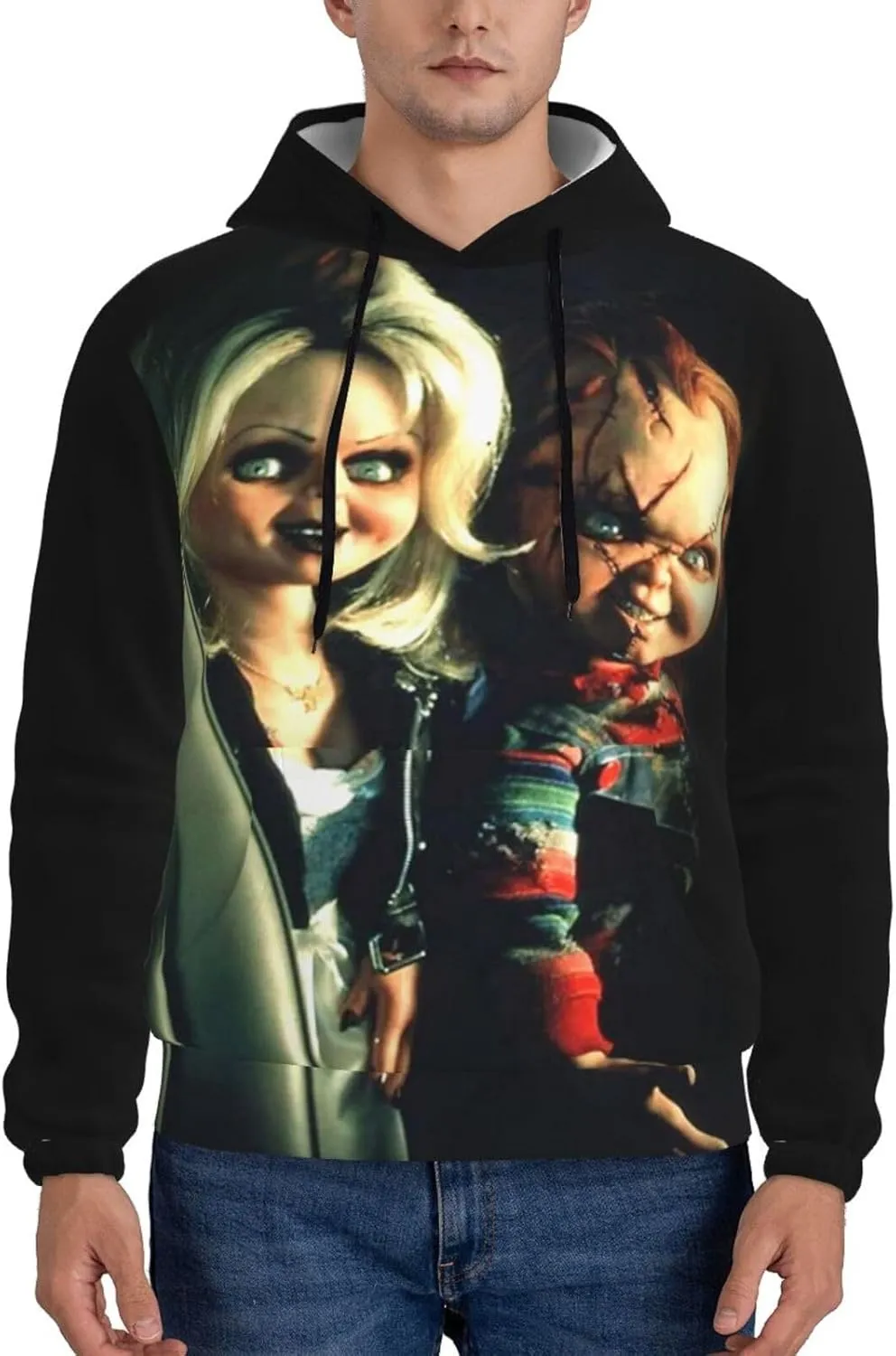 Unisex Chu-Ck Pullover Hoodie 3d Print Graphic Hoodies With Front Pocket Novelty Hoodie Sweatshirt For Men Women
