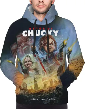 Unisex Chu-Ck Pullover Hoodie 3d Print Graphic Hoodies With Front Pocket Novelty Hoodie Sweatshirt For Men Women