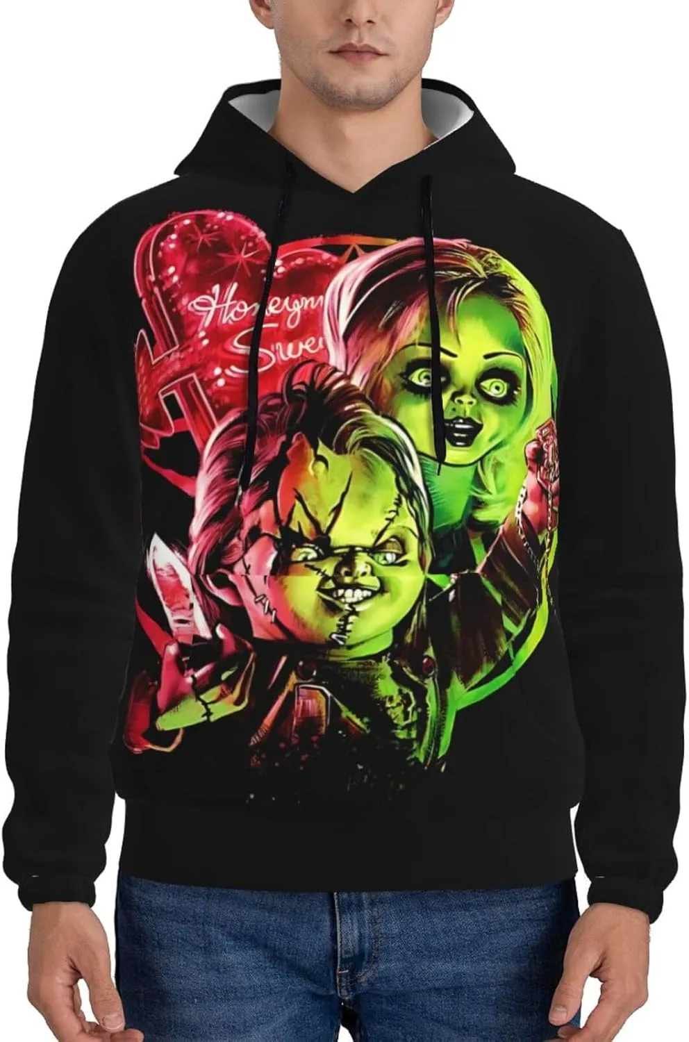 Unisex Chu-Ck Pullover Hoodie 3d Print Graphic Hoodies With Front Pocket Novelty Hoodie Sweatshirt For Men Women