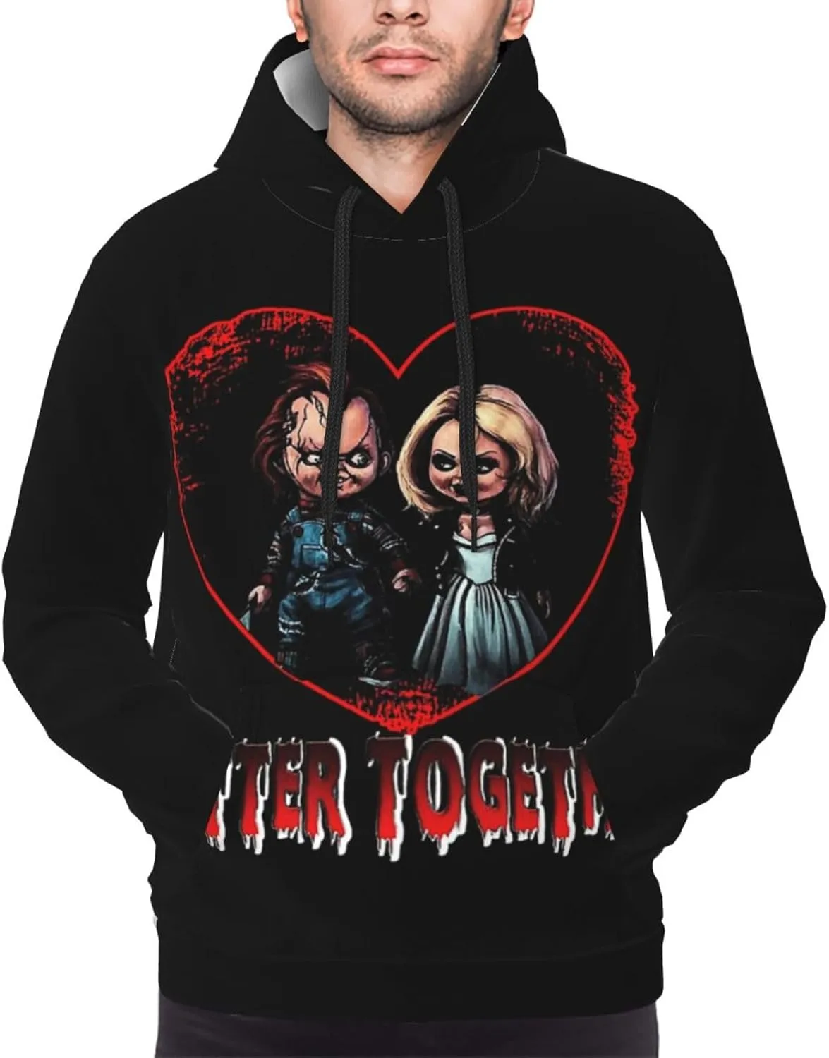 Unisex Chu-Ck Pullover Hoodie 3d Print Graphic Hoodies With Front Pocket Novelty Hoodie Sweatshirt For Men Women