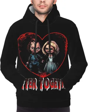 Unisex Chu-Ck Pullover Hoodie 3d Print Graphic Hoodies With Front Pocket Novelty Hoodie Sweatshirt For Men Women