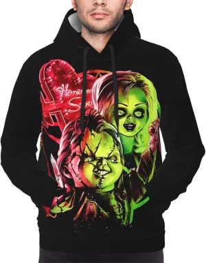 Unisex Chu-Ck Pullover Hoodie 3d Print Graphic Hoodies With Front Pocket Novelty Hoodie Sweatshirt For Men Women