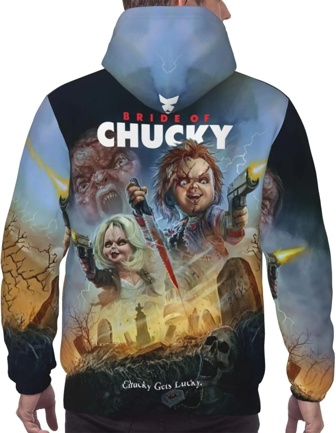 Unisex Chu-Ck Pullover Hoodie 3d Print Graphic Hoodies With Front Pocket Novelty Hoodie Sweatshirt For Men Women