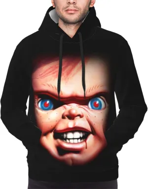 Unisex Chu-Ck Pullover Hoodie 3d Print Graphic Hoodies With Front Pocket Novelty Hoodie Sweatshirt For Men Women