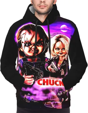 Unisex Chu-Ck Pullover Hoodie 3d Print Graphic Hoodies With Front Pocket Novelty Hoodie Sweatshirt For Men Women
