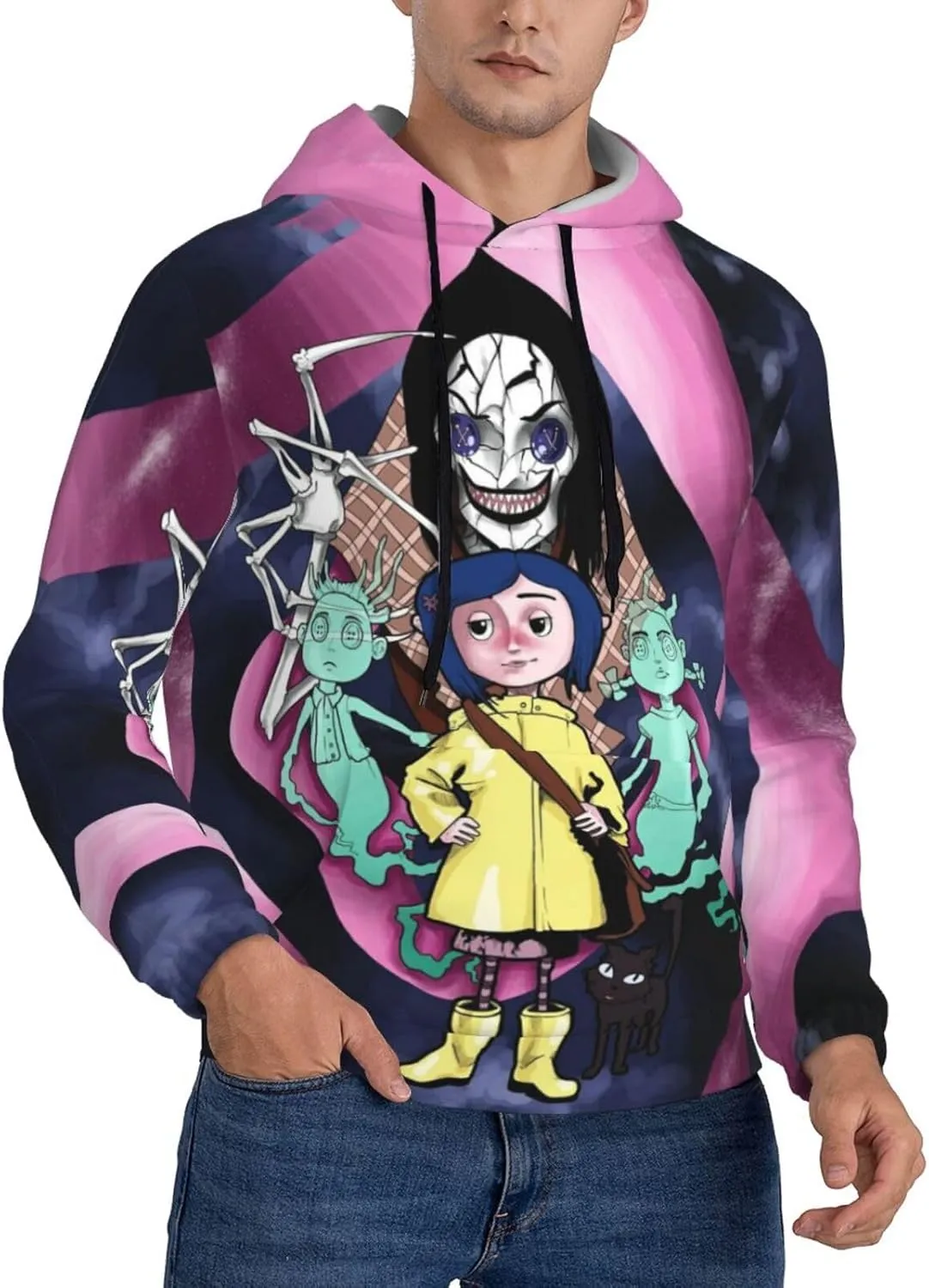 Unisex Cor-A-Lin Pullover Hoodie 3d Print Graphic Hoodies With Front Pocket Novelty Hoodie Sweatshirt For Men Women