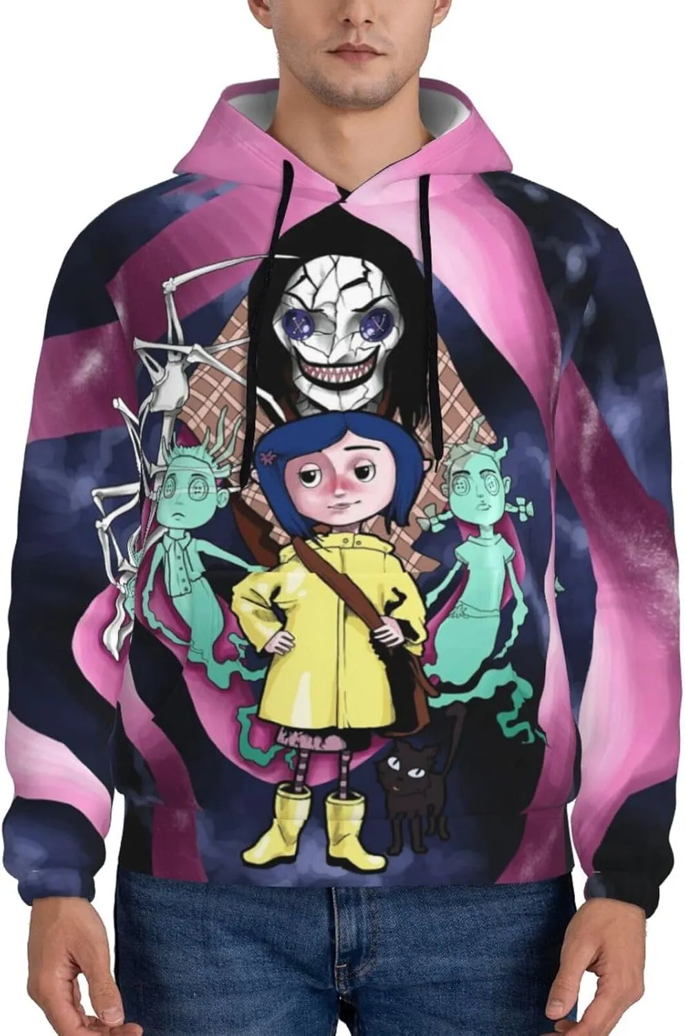 Unisex Cor-A-Lin Pullover Hoodie 3d Print Graphic Hoodies With Front Pocket Novelty Hoodie Sweatshirt For Men Women