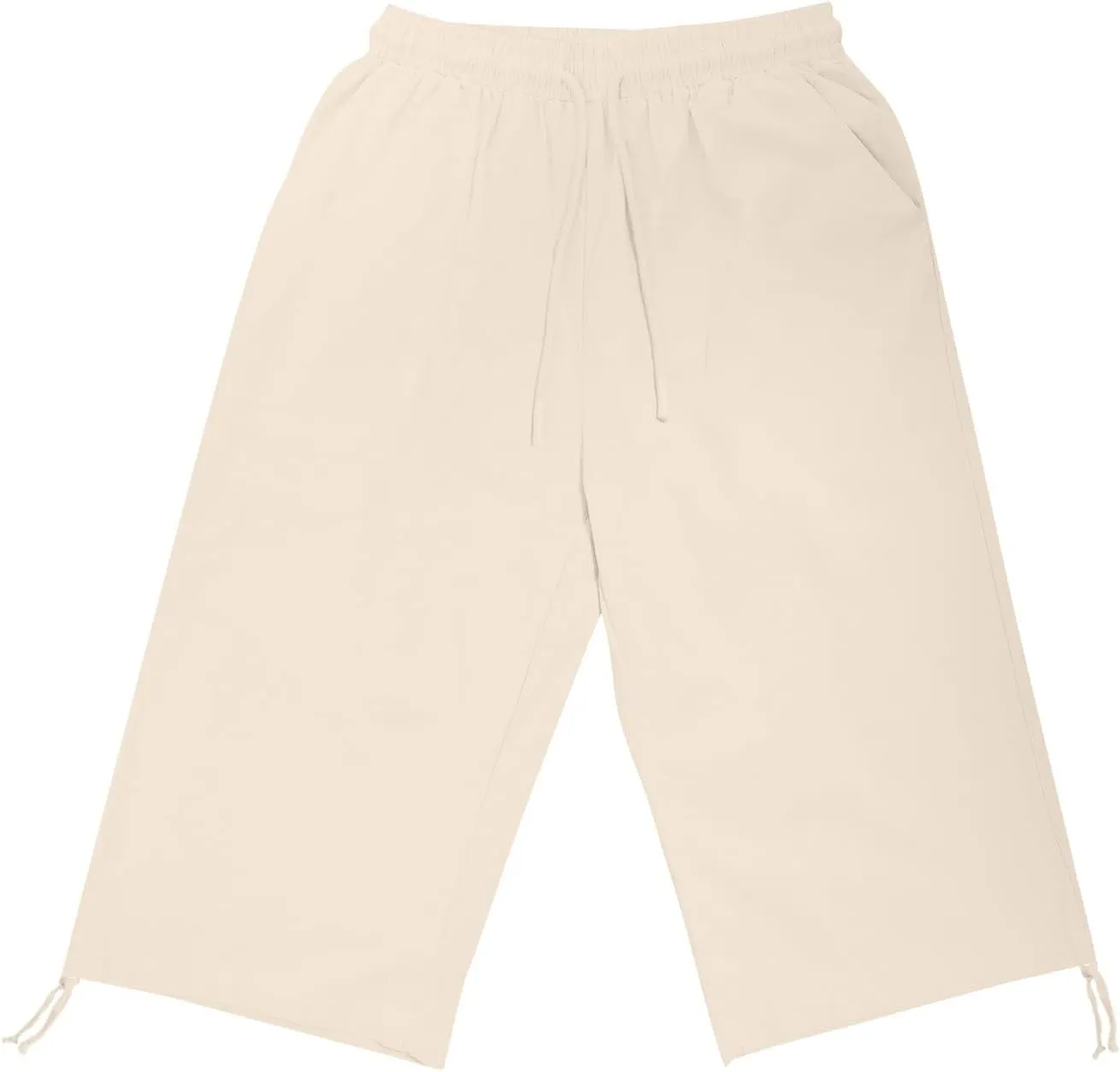 Women's Cotton Linen Summer Palazzo Pants Loose Cotton and Linen Pants Summer Drawstring Waist Wide Leg Pants