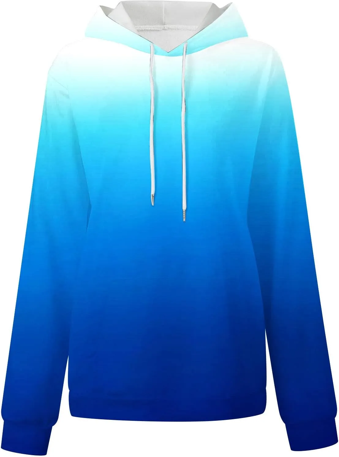 Women's Oversized Gradient Hooded Sweatshirts Loose Long Sleeve Hoodie Fleece Pullover Tops with Pocket