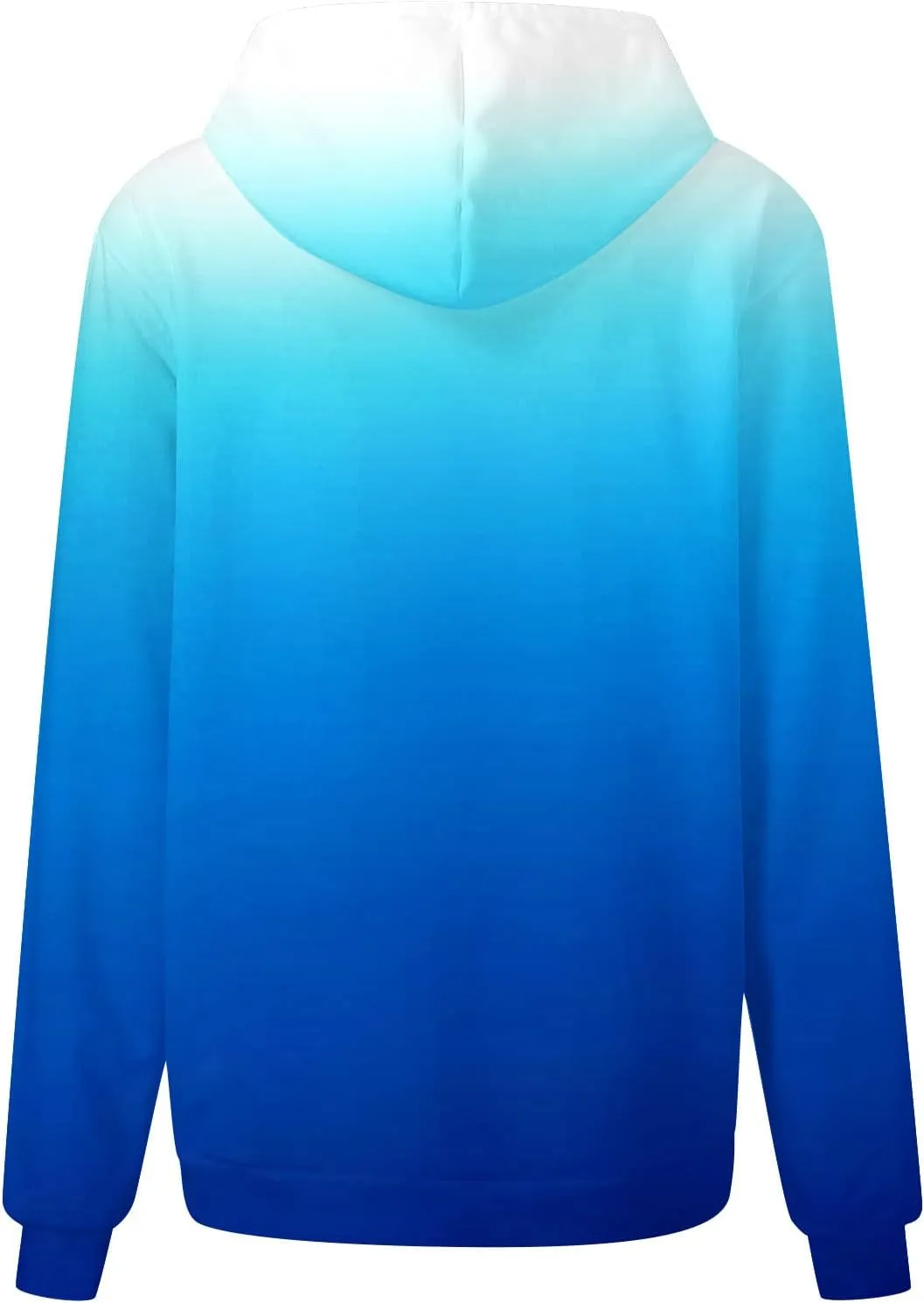 Women's Oversized Gradient Hooded Sweatshirts Loose Long Sleeve Hoodie Fleece Pullover Tops with Pocket
