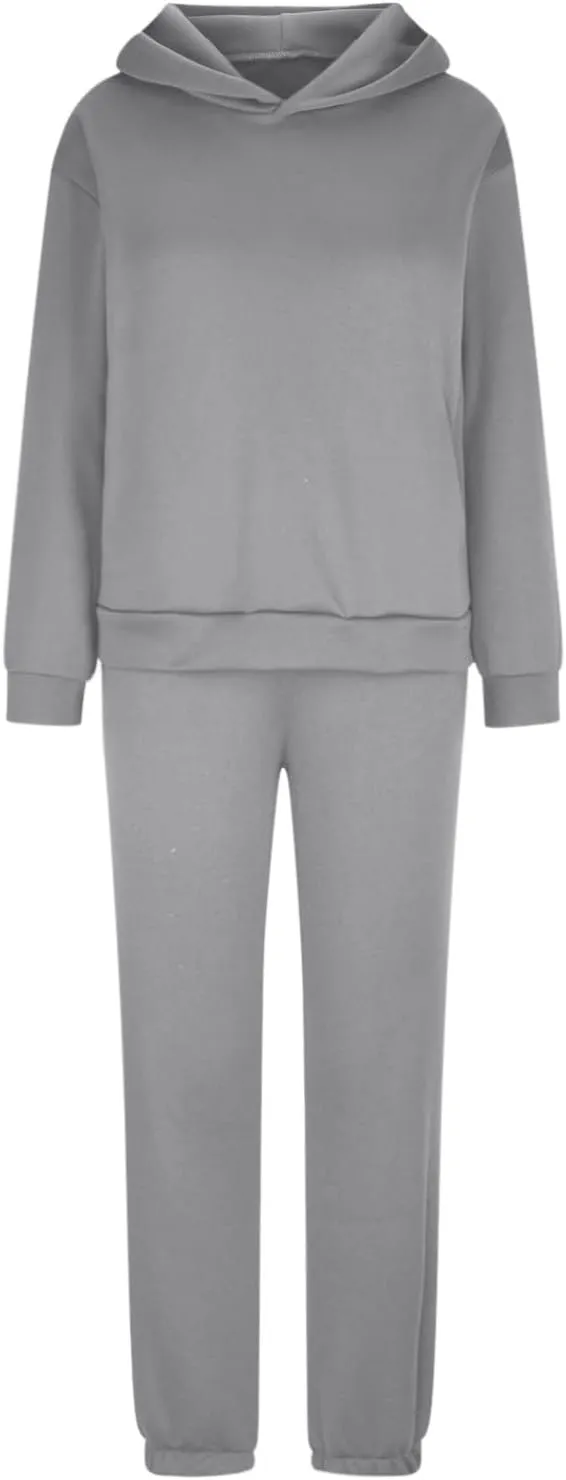Women's Oversized Hoodie Sweatshirt Matching Jogger Sweatpants Lounge Set Tracksuit Outfits Fall Chunky Lounge Set