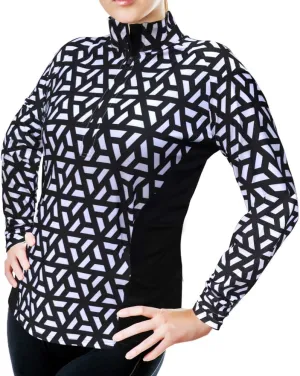Women's Tennis Golf Running Pullover Sports Jacket, Half Zip, Pocket